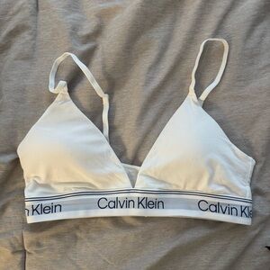 Calvin Klein White Triangle Bralette